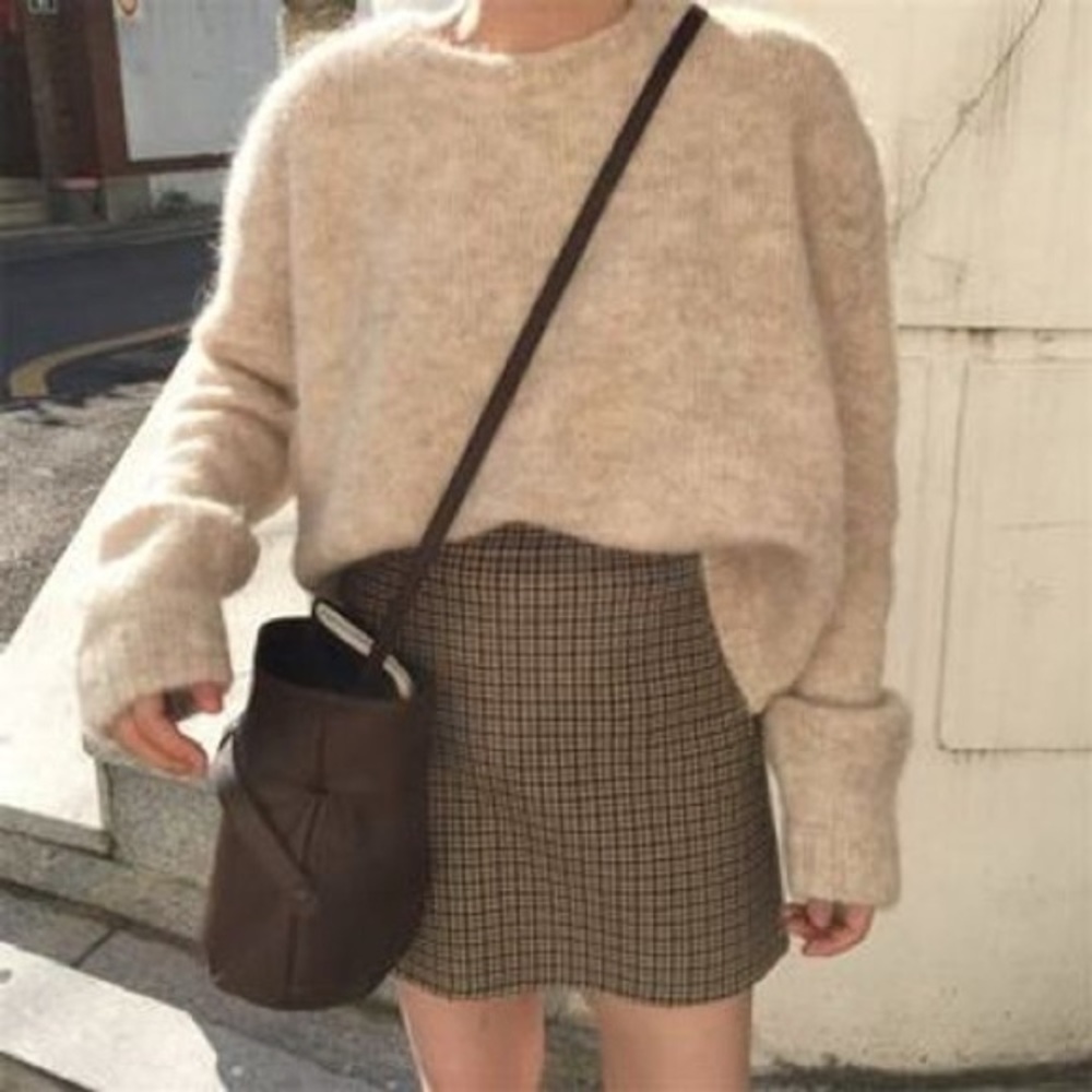 Wilfred classic mini plaid a line skirt
